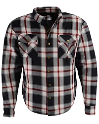 Milwaukee Performance Men's Aramid Reinforced Plaid Flannel Biker Shirt - Big & Tall