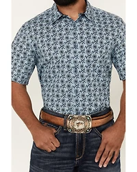 Cody James Men's Sunny Day Floral Medallion Print Short Sleeve Button-Down Stretch Western Shirt
