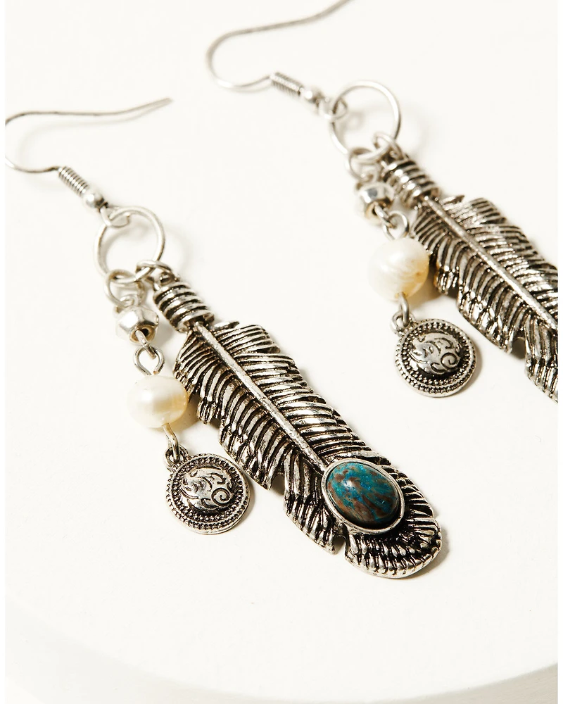Shyanne Women's Gemma Feather Earrings