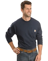 Carhartt Men's Loose Fit Heavyweight Long Sleeve Logo Pocket Work T-Shirt