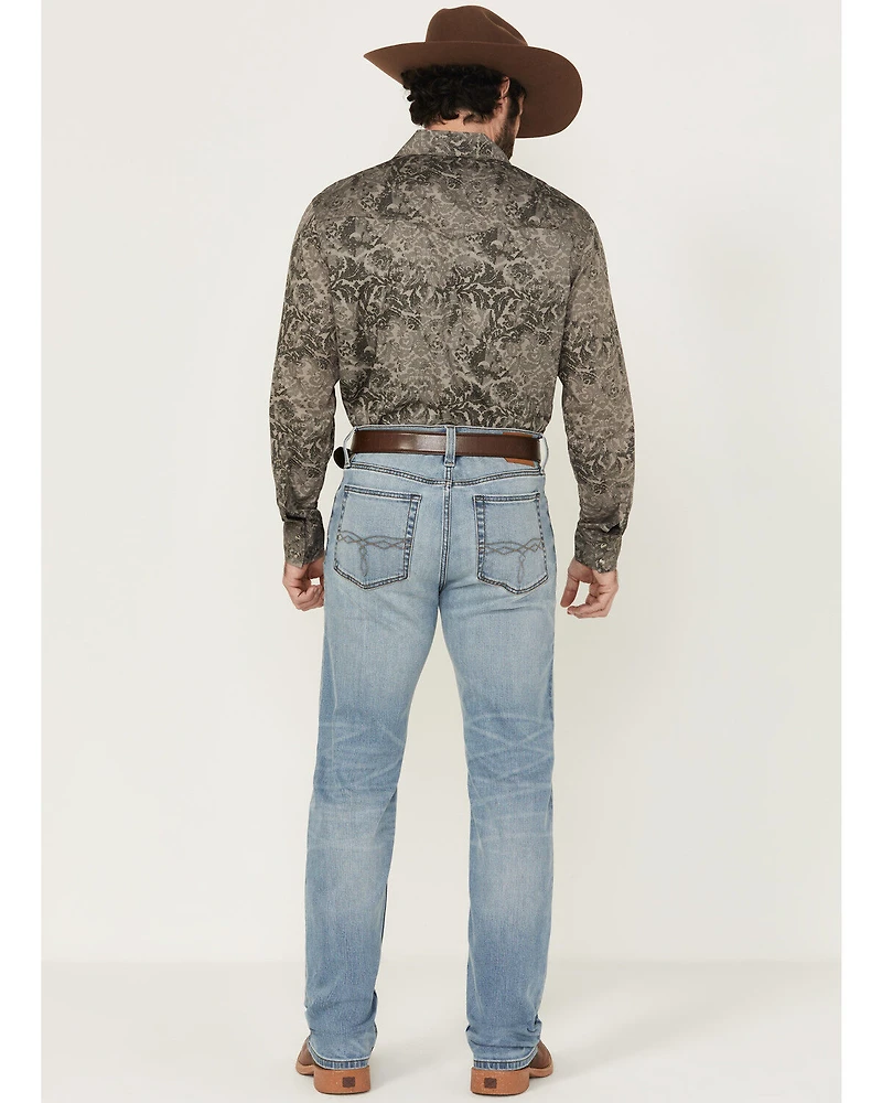 Blue Ranchwear Men's Banner Wash Jethro Slim Bootcut Stretch Denim Jeans