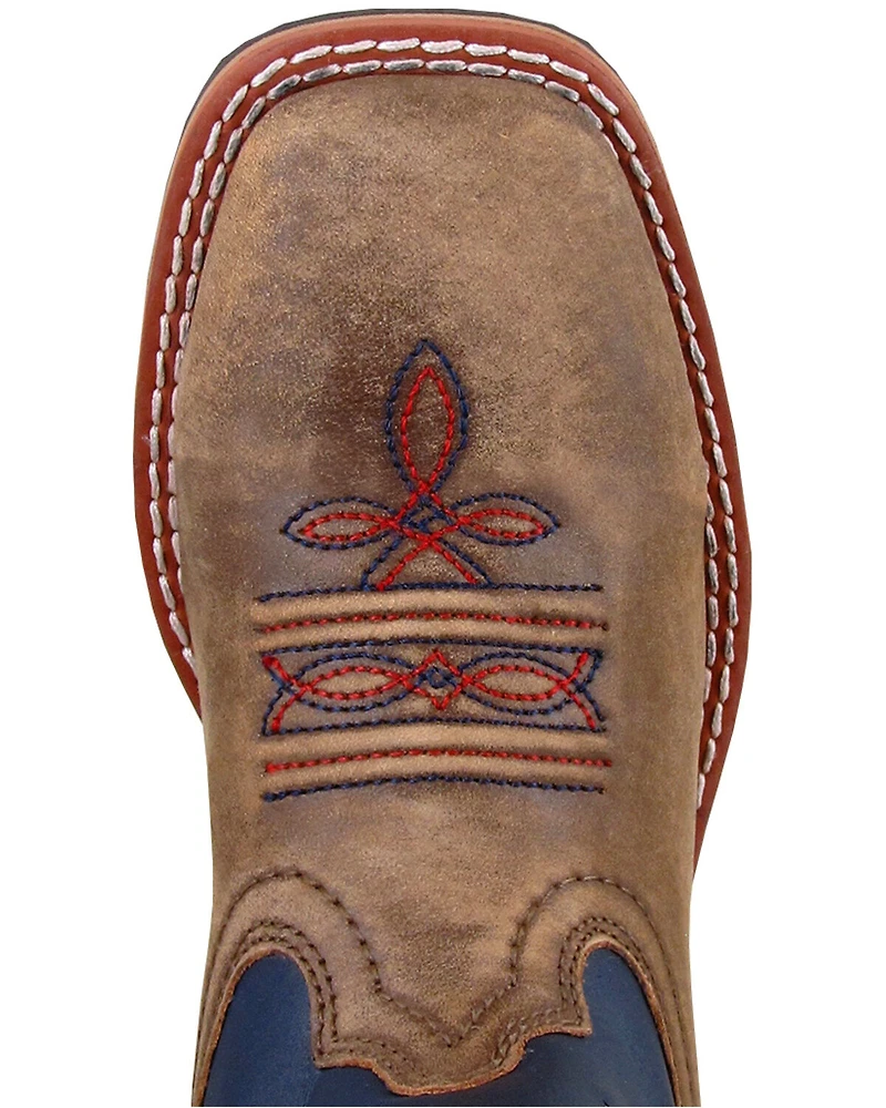 Smoky Mountain Boys' Stars and Stripes Western Boots - Square Toe