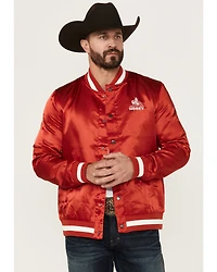 Hooey Men's Logo Shiny Bomber Varsity Jacket