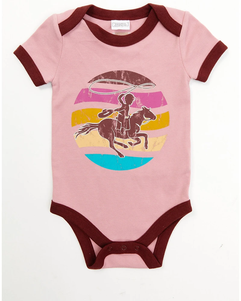 Shyanne Infant Girls' Rodeo Horse & Floral Paisley Sleep Set - 2-Piece