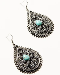 Shyanne Women's Bisbee Falls Silver Teardrop Earrings