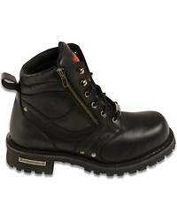 Milwaukee Leather Men's 6" Side Zipper Boots - Round Toe Wide