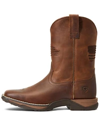 Ariat Boys' Anthem Patriot Distressed Western Boot - Square Toe