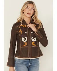 Shyanne Women's Washed Suede Leather Jacket