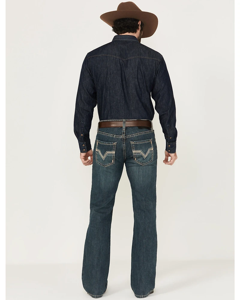 Rock & Roll Denim Men's Pistol Medium Wash Bootcut Rigid Jeans
