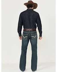 Rock & Roll Denim Men's Pistol Medium Wash Bootcut Rigid Jeans