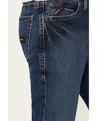 Ariat Men's FR M7 Flint Medium Wash Duratretch Basic Slim Straight Work Jeans