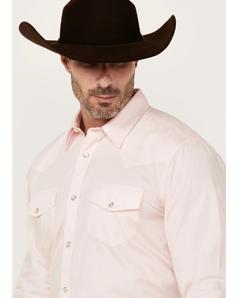 Gibson Trading Co Men's Campfire Solid Long Sleeve Pearl Snap Western Shirt