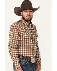 Cody James Men's Reverent Plaid Print Long Sleeve Snap Western Shirt - Tall