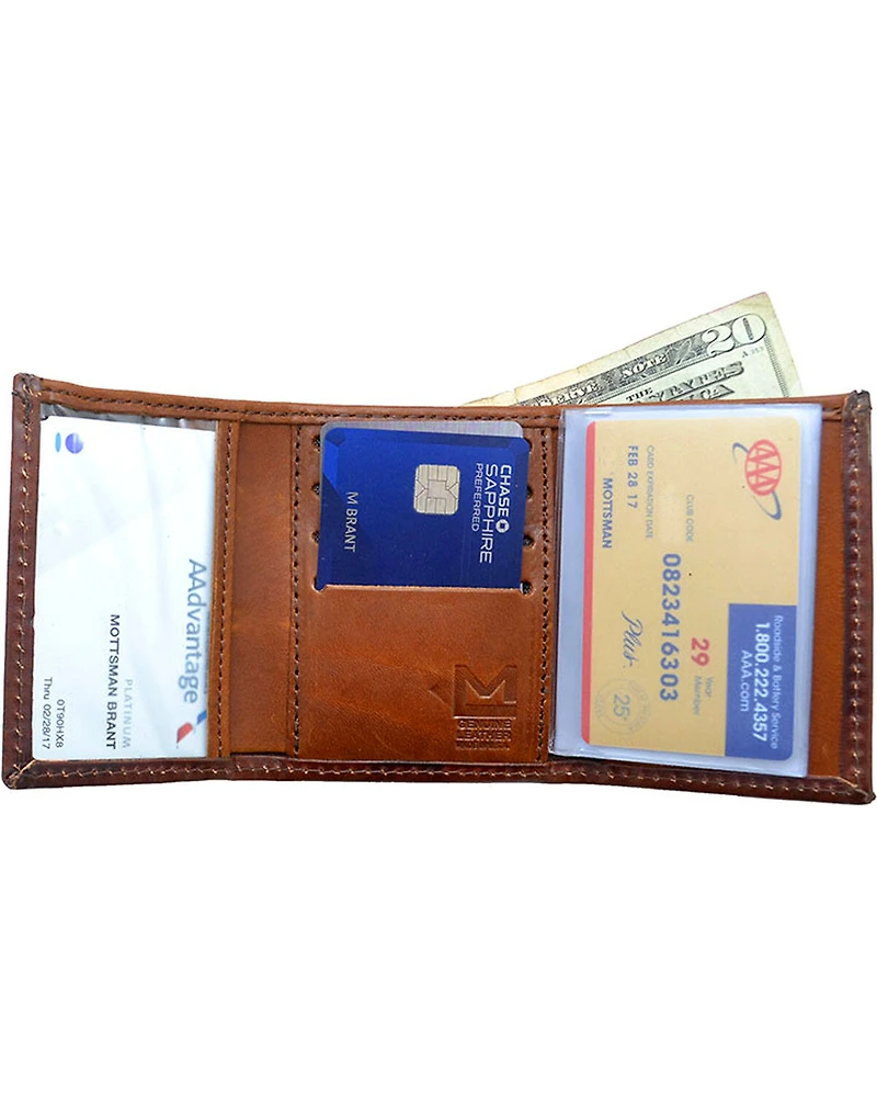 Western Express Men's Brown Horse Tooled Tri-Fold Wallet
