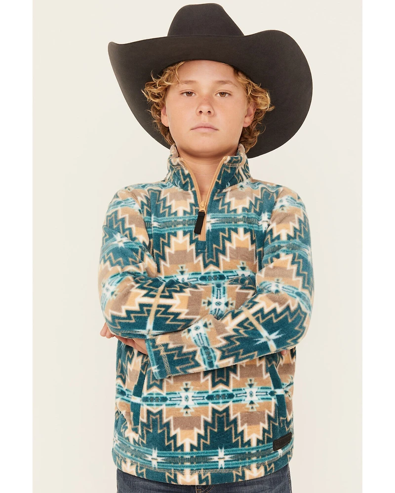 Rock & Roll Denim Boys' Southwestern Print Fleece Pullover