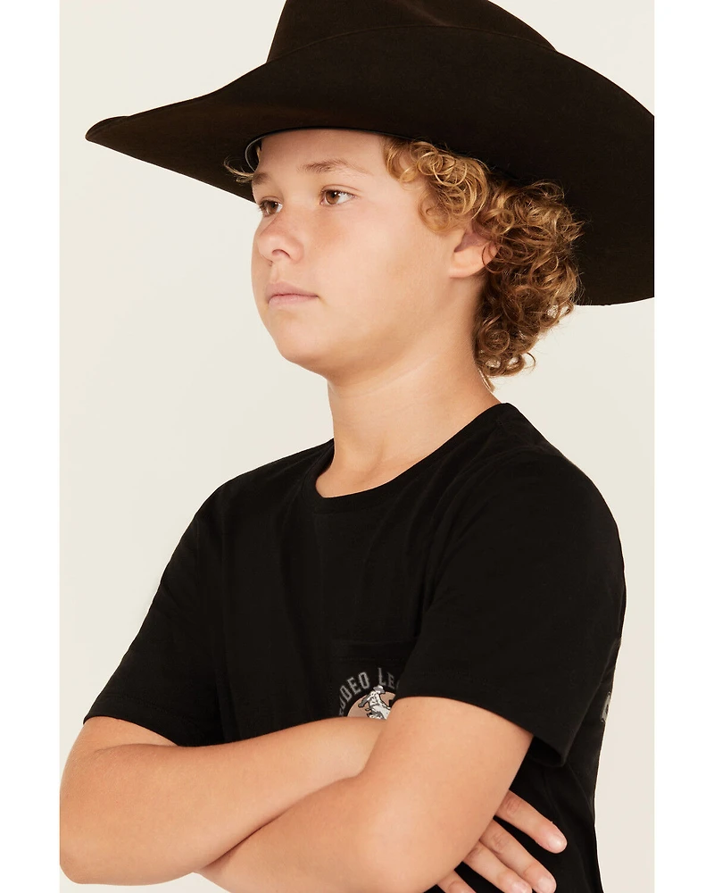 Sable Sky Boys' Rodeo Legend Short Sleeve Graphic T-Shirt