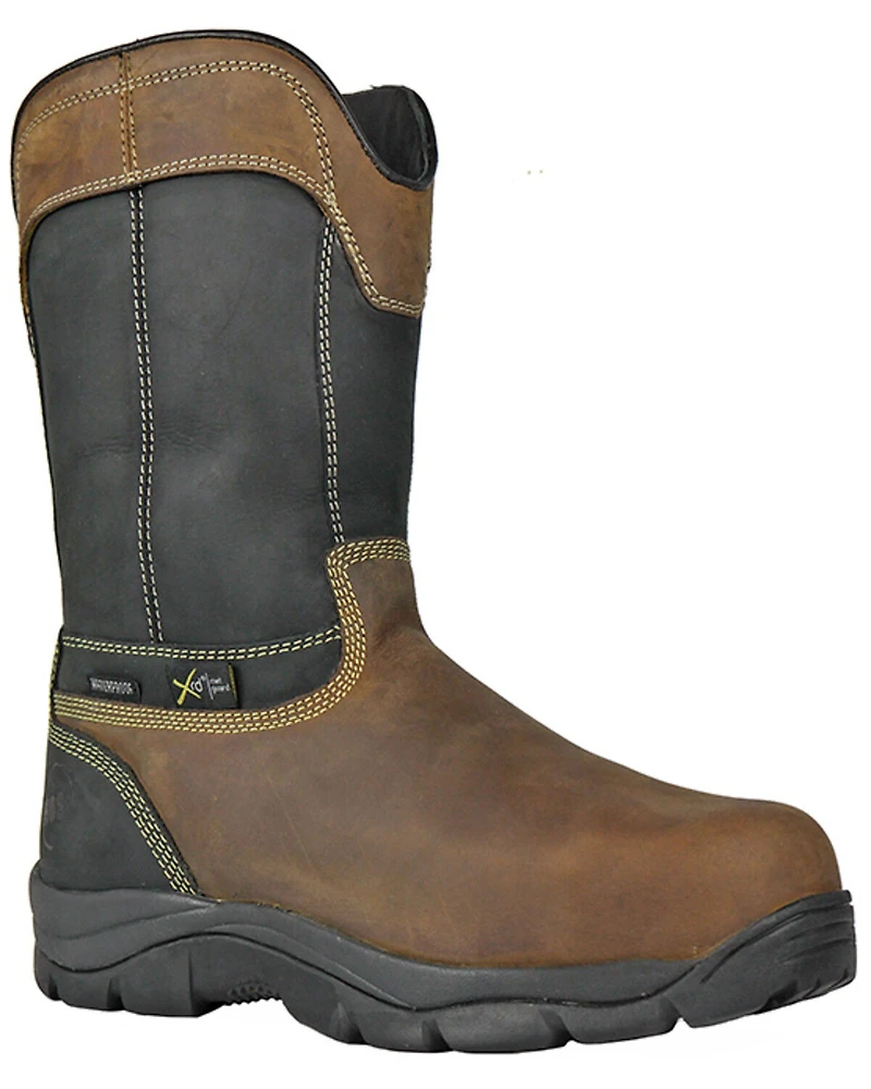 Hoss Men's Slag Waterproof Metguard Wellington Work Boots - Composite Toe