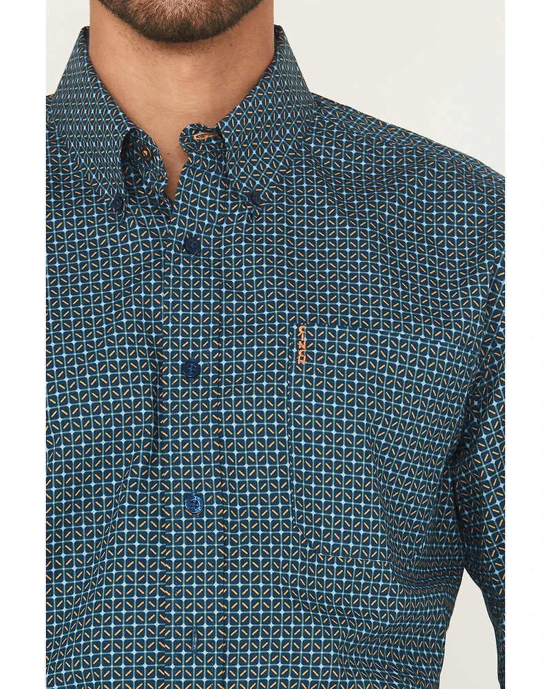 Cinch Men's Printed Long Sleeve Button-Down Western Shirt