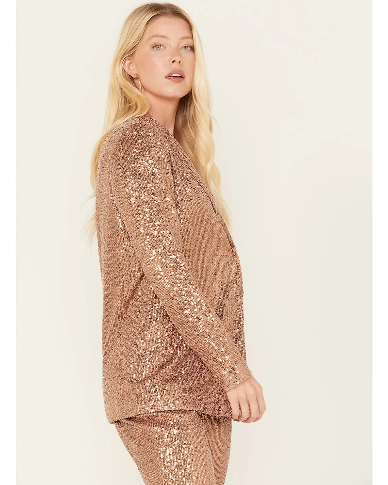 Sadie & Sage Women's Inferno Sequin Blazer