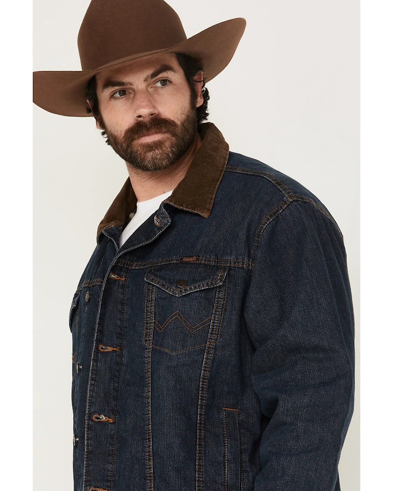 Wrangler Men's Concealed Carry Blanket-Lined Denim Jacket