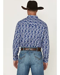 Wrangler 20X Men's Paisley Print Long Sleeve Snap Stretch Western Shirt