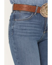 Wrangler Women's Bespoke Elsie Medium Wash High Rise Flare Stretch Denim Jeans