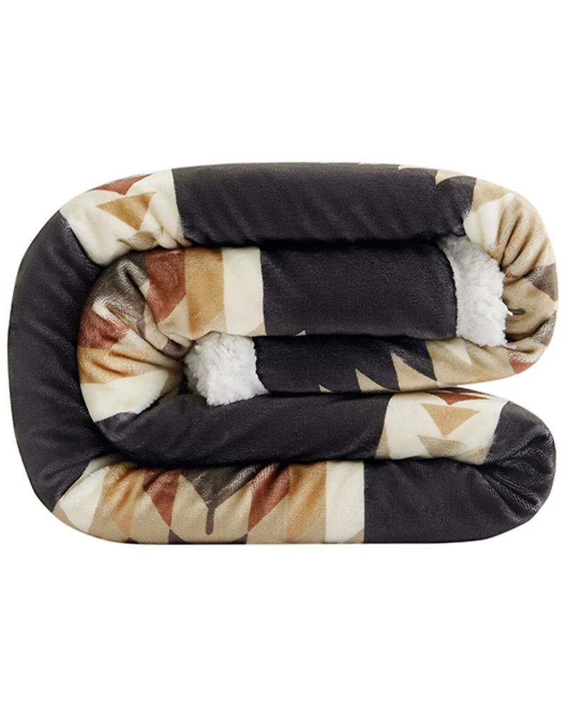 HiEnd Accents Yosemite Campfire Sherpa Throw