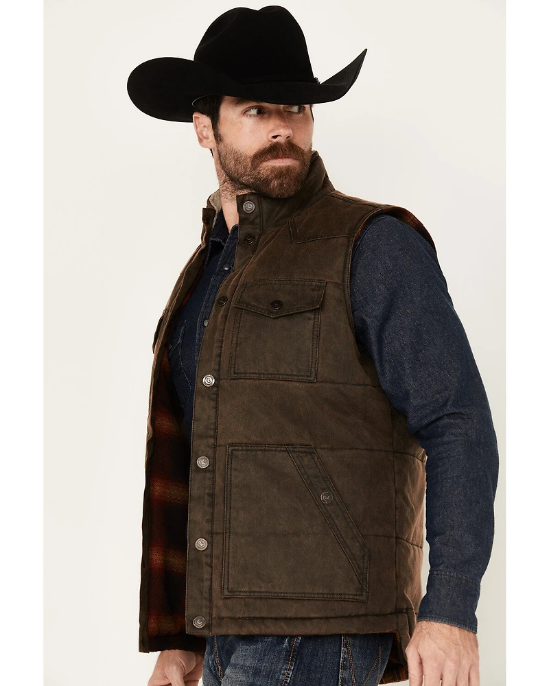 Cody James Men's Oil Slick Snap Vest - Tall