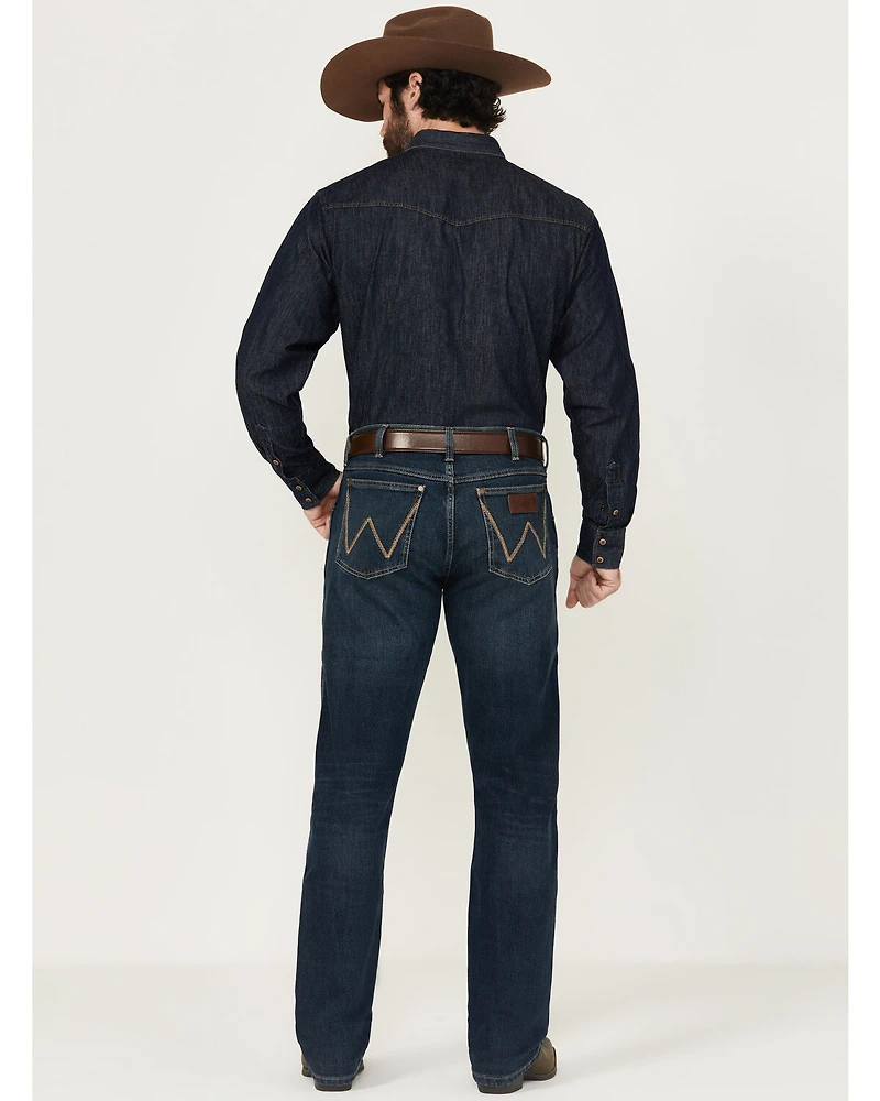 Wrangler Retro Men's Melbourne Dark Wash Slim Straight Stretch Denim Jeans - Tall