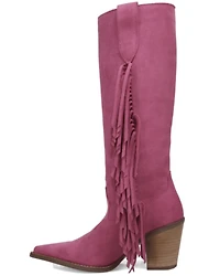 Dingo Women's Twister Suede Fringe Tall Western Boots