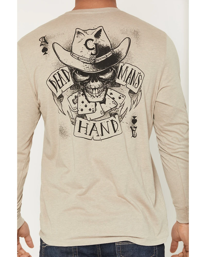 Cody James Men's Dead Man's Hand Long Sleeve Graphic T-Shirt