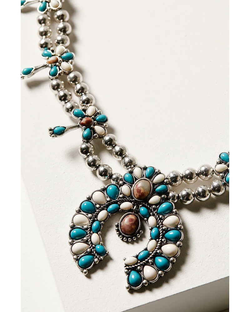 Shyanne Women's Wildflower Bloom Squash Blossom Necklace