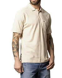 Kimes Ranch Men's Harlan Striped Short Sleeve Button-Down Polo Shirt