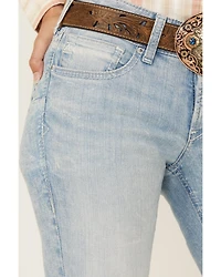 Ariat Women's Jimena Light Wash Perfect Rise Flare Stretch Denim Jeans