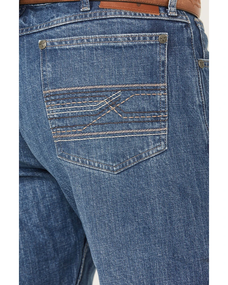 Wrangler 20X Men's 44MWX Nemby Medium Wash Slim Straight Stretch Denim Jeans