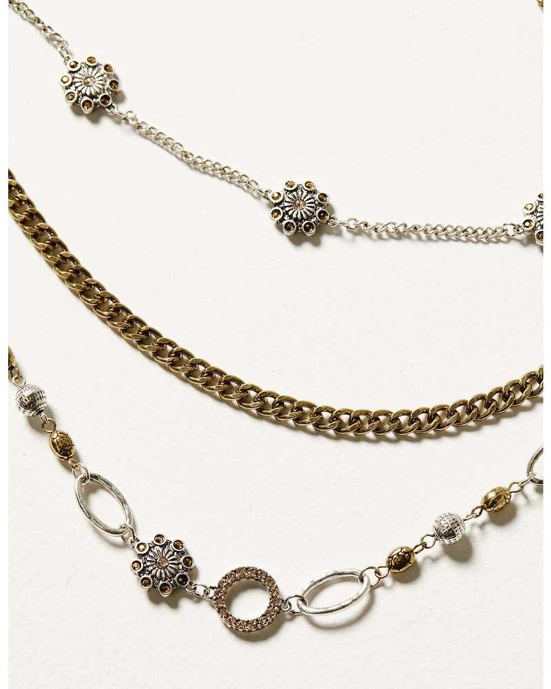 Shyanne Women's Champagne Chateau Jasper Multilayered Jewelry Set - 2 Piece