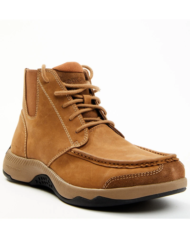 Cody James Men's Crazy Horse Lace-Up Casual Western Boots - Moc Toe