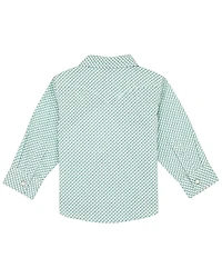 Wrangler Toddler Boys' Geo Print Long Sleeve Pearl Snap Western Shirt