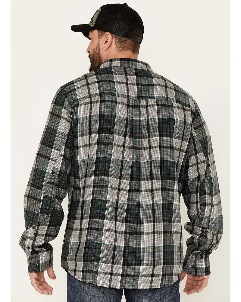 Brothers and Sons Men's Plaid Print Long Sleeve Button Down Flannel Shirt