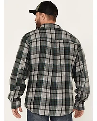 Brothers and Sons Men's Plaid Print Long Sleeve Button Down Flannel Shirt