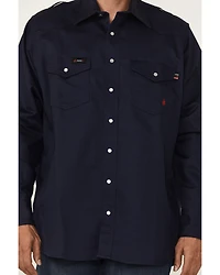 Forge Workwear Men's FR Solid Long Sleeve Snap Work Shirt