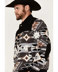 Hooey Men's Southwestern Print Sherpa Bomber Jacket