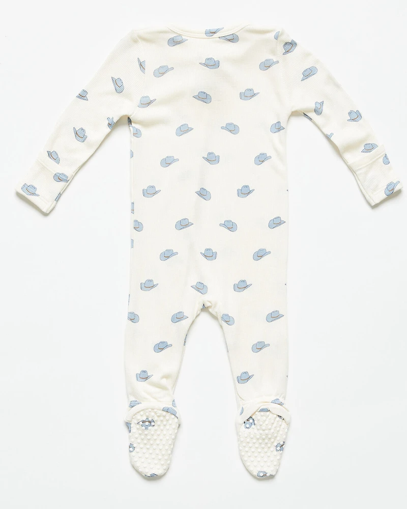Angel Dear Infant Boys' Cowboy Hat Zippered Onesie