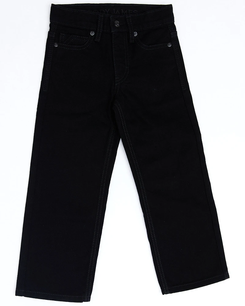 Cody James Boys' Night Rider Mid Rise Rigid Relaxed Bootcut Jeans - Sizes 4-8