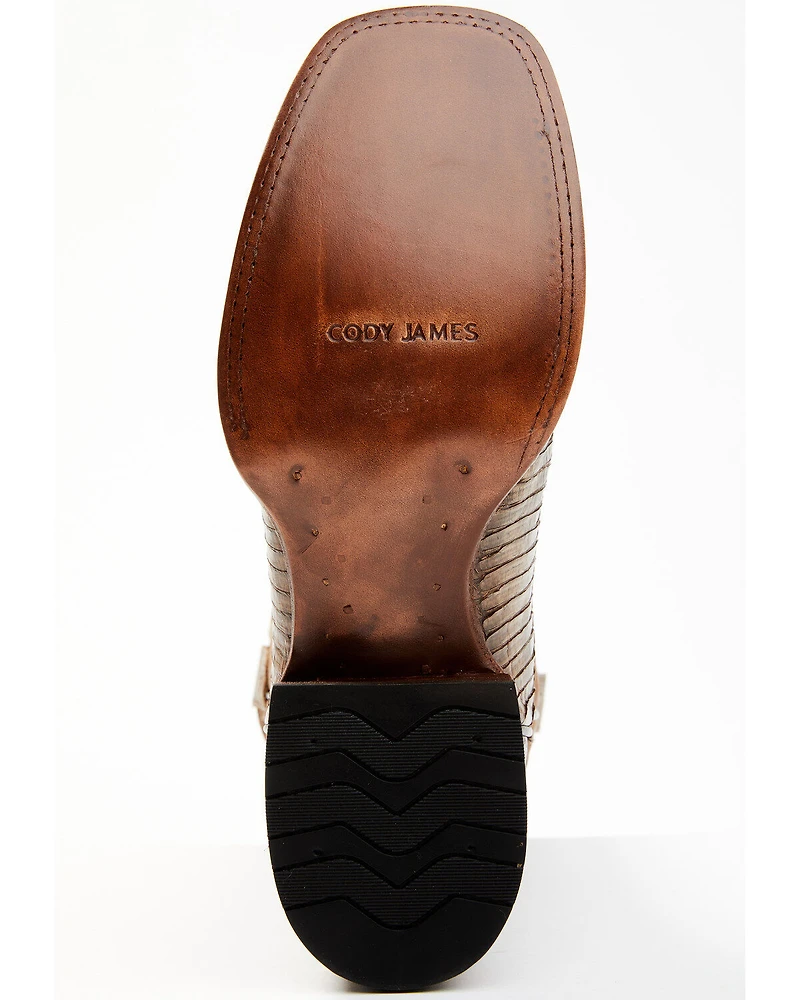Cody James Men's Cobra Brown Exotic Western Boots - Broad Square Toe