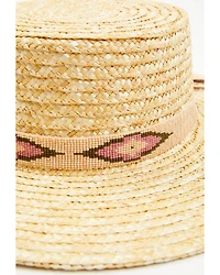 Nikki Beach Women's Southwestern Cobra Straw Western Fashion Hat