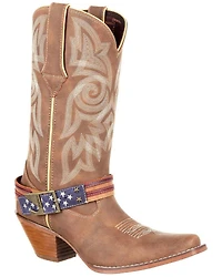 Durango Women's American Flag Buckle Western Boots