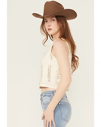 By Together Women's Rory Crochet Button-Down Vest