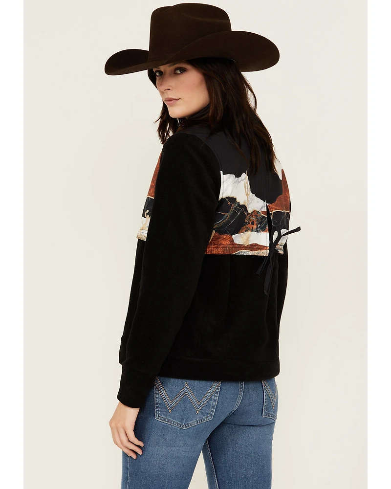 Hooey Women's Landscape Print Tech Fleece Jacket