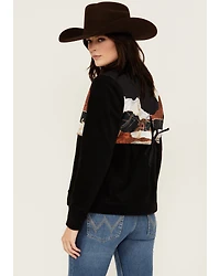 Hooey Women's Landscape Print Tech Fleece Jacket